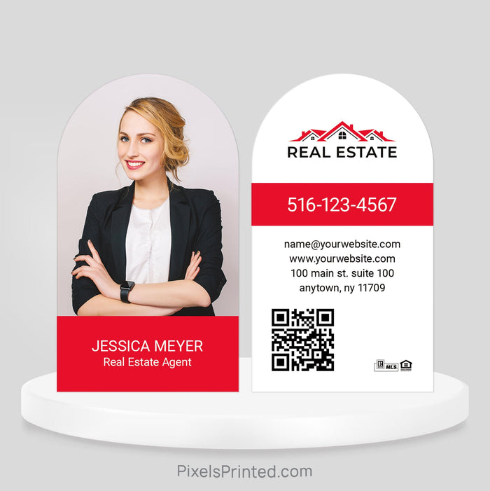 Independent real estate half circle business cards Business Cards PixelsPrinted