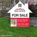 Independent real estate house shaped yard signs yard signs PixelsPrinted