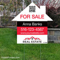Independent real estate house shaped yard signs yard signs PixelsPrinted