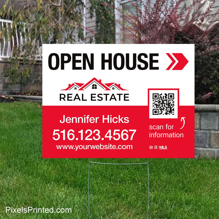 Independent real estate open house yard signs yard signs PixelsPrinted