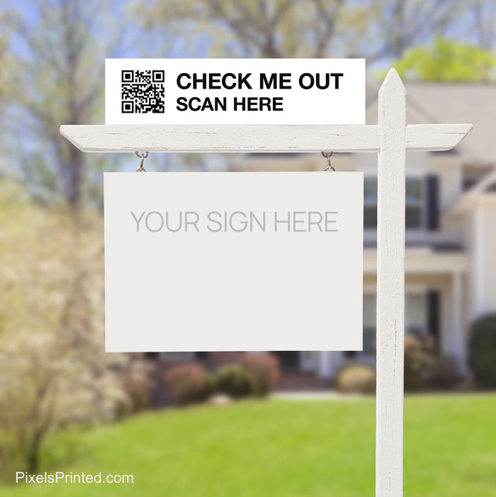 independent real estate QR code sign riders PixelsPrinted