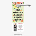 Spring realtor referral door hangers with QR code