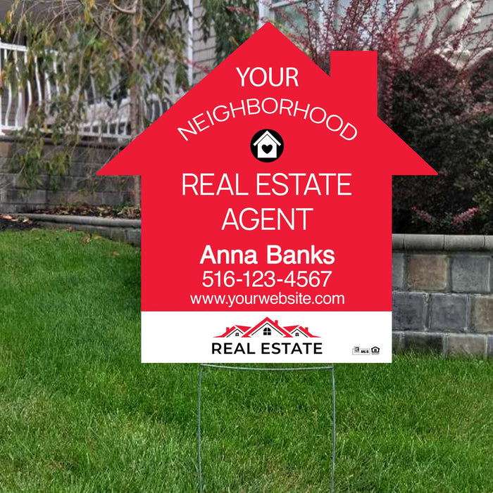 Independent real estate your neighborhood agent sign yard signs PixelsPrinted