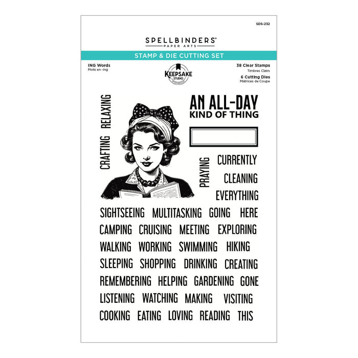 ING Words Stamp & Die Set by Esther Glas