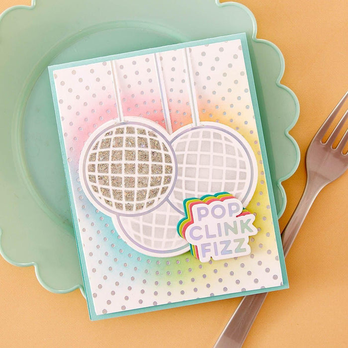 It's My Party Glimmer Sentiments Hot Foil Plate & Die Set