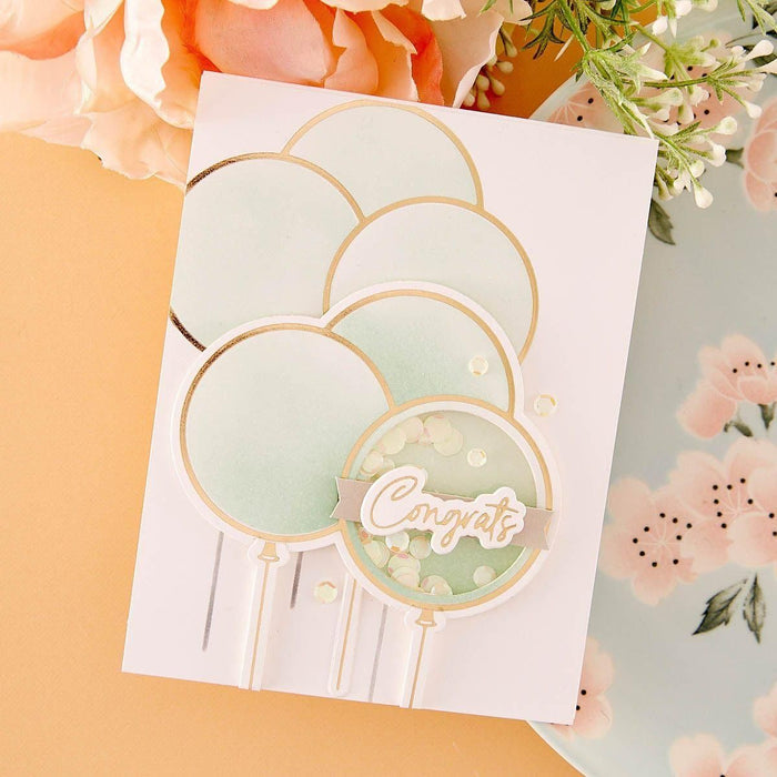 It's My Party Glimmer Sentiments Hot Foil Plate & Die Set