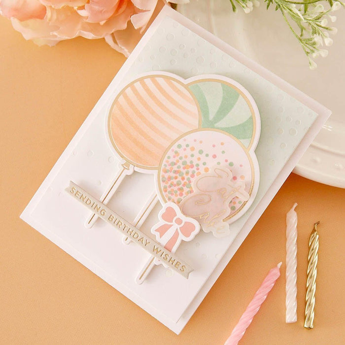 It's My Party Glimmer Sentiments Hot Foil Plate & Die Set