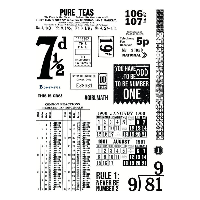 Keepsake Numbers Clear Stamp Set by Esther Glas
