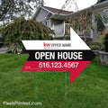 Keller Williams arrow shaped yard signs yard signs PixelsPrinted