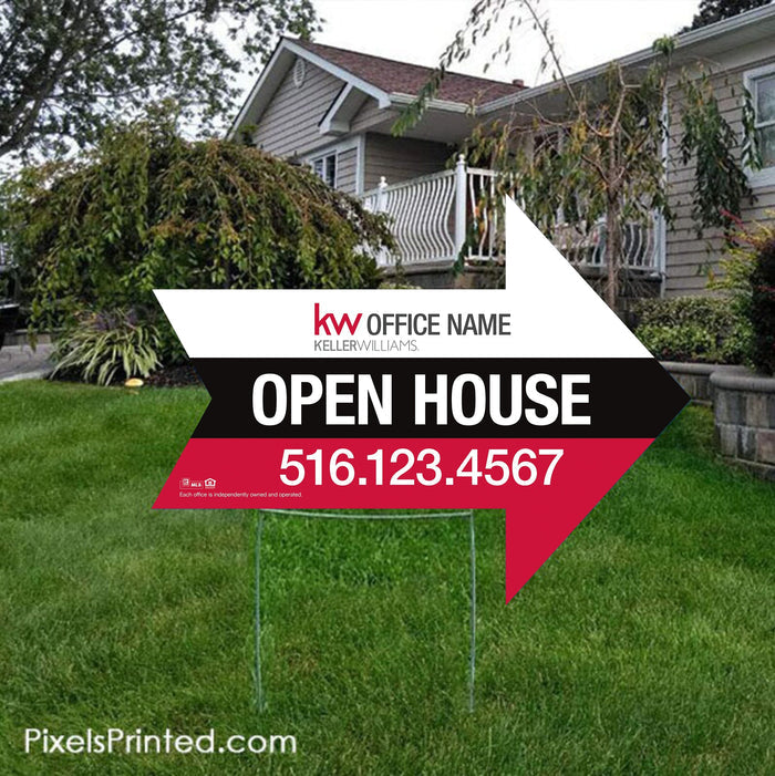 Keller Williams arrow shaped yard signs yard signs PixelsPrinted