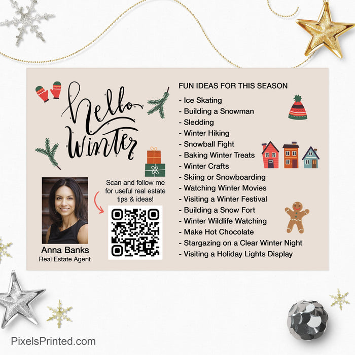 Keller Williams Christmas holiday postcards PixelsPrinted