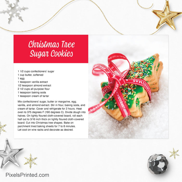 Keller Williams Christmas holiday recipe postcards PixelsPrinted