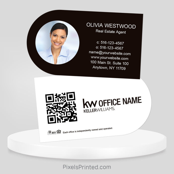 Keller Williams half circle business cards Business Cards PixelsPrinted