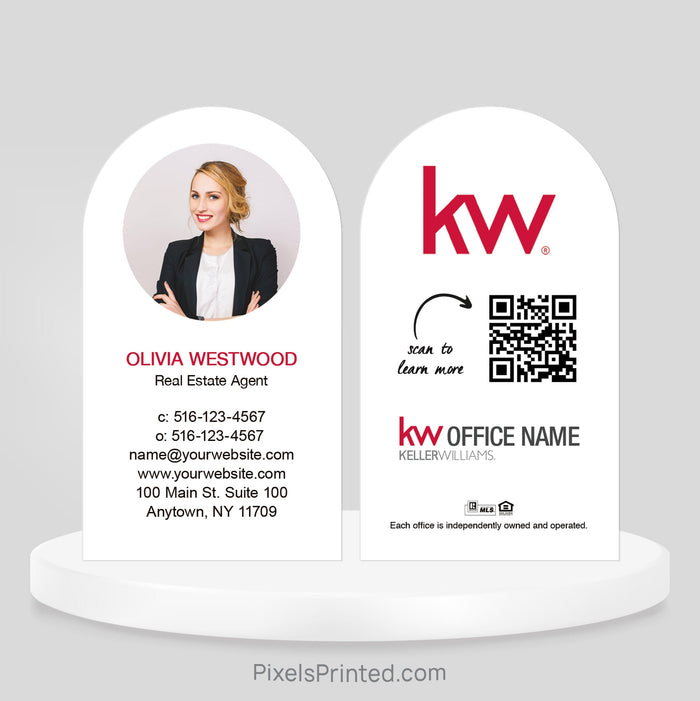 Keller Williams half circle business cards Business Cards PixelsPrinted