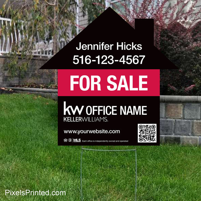 Keller Williams house shaped yard signs yard signs PixelsPrinted