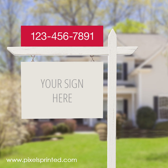 Keller Williams phone number sign riders PixelsPrinted