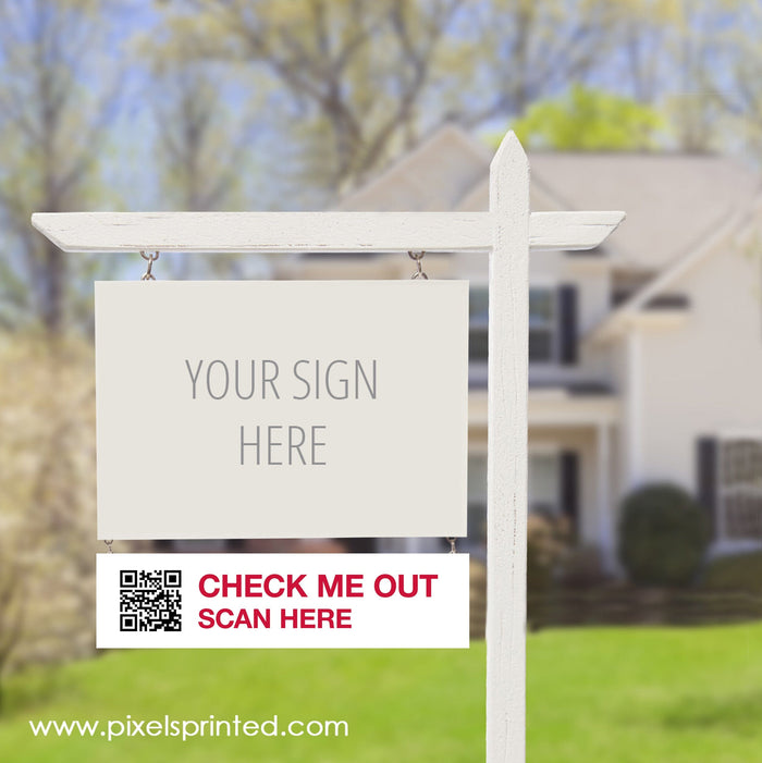 Keller Williams QR code sign riders PixelsPrinted