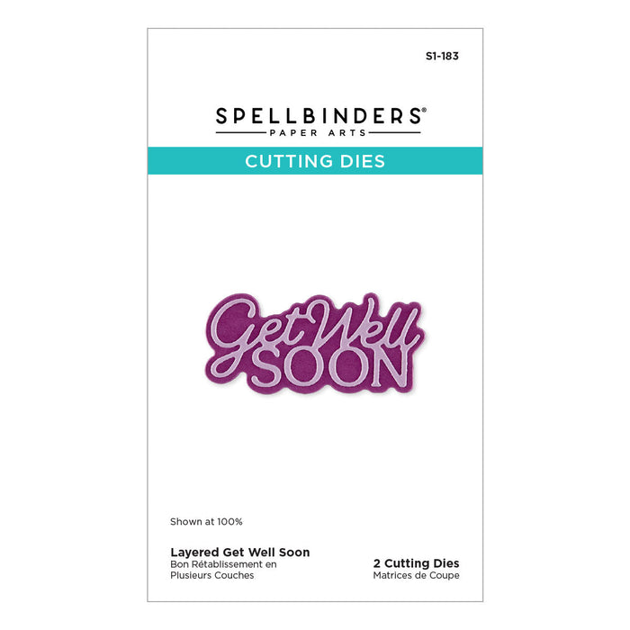 Layered Get Well Soon Etched Dies