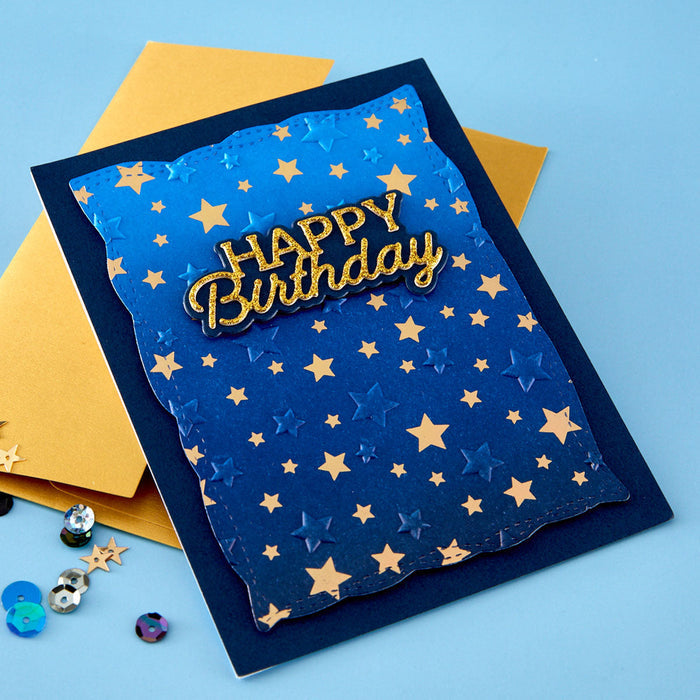 Layered Happy Birthday Etched Dies