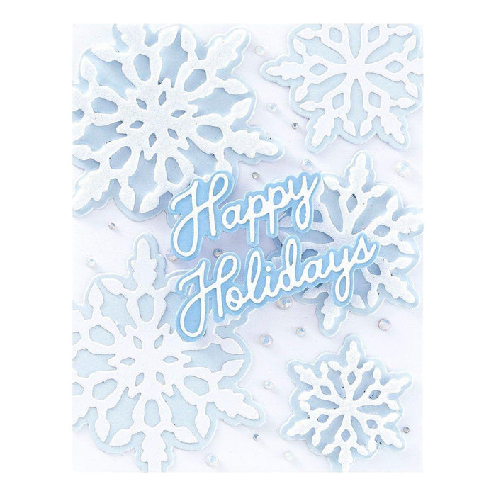 Layering Snowflakes Etched Dies by Simon Hurley