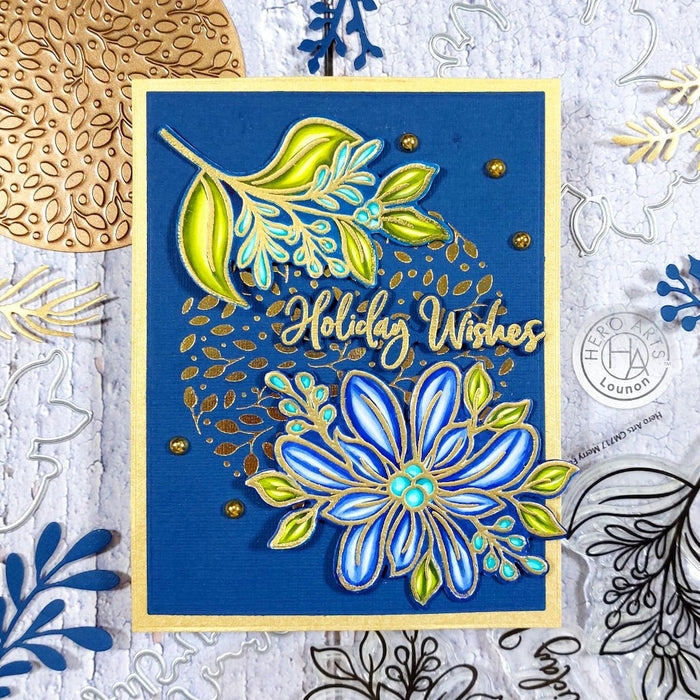 Leaves and Dots Hot Foil Plate