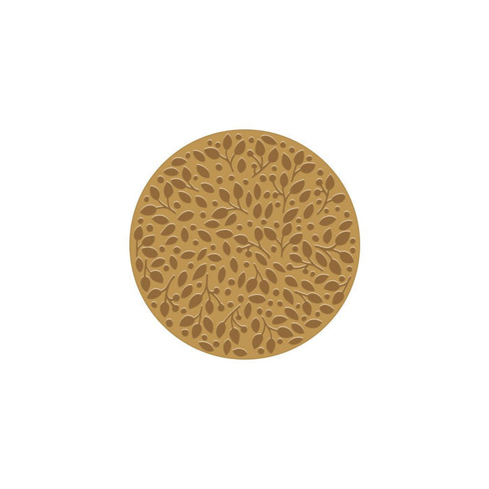 Leaves and Dots Hot Foil Plate
