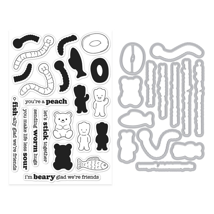 Let's Stick Together Stamp & Cut by Carly Tee