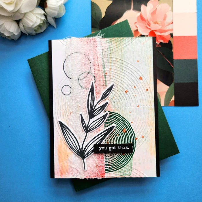 Lined Circles Embossing Folder by Dina Wakley