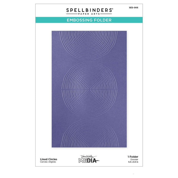 Lined Circles Embossing Folder by Dina Wakley