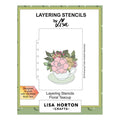 Lisa Horton Crafts - Floral Teacup 5" x 7" Layering Stencils