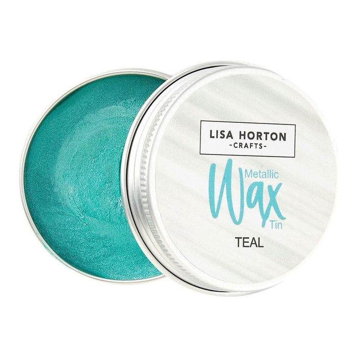 Lisa Horton Crafts Water Based Metallic Wax Tin - Teal #808