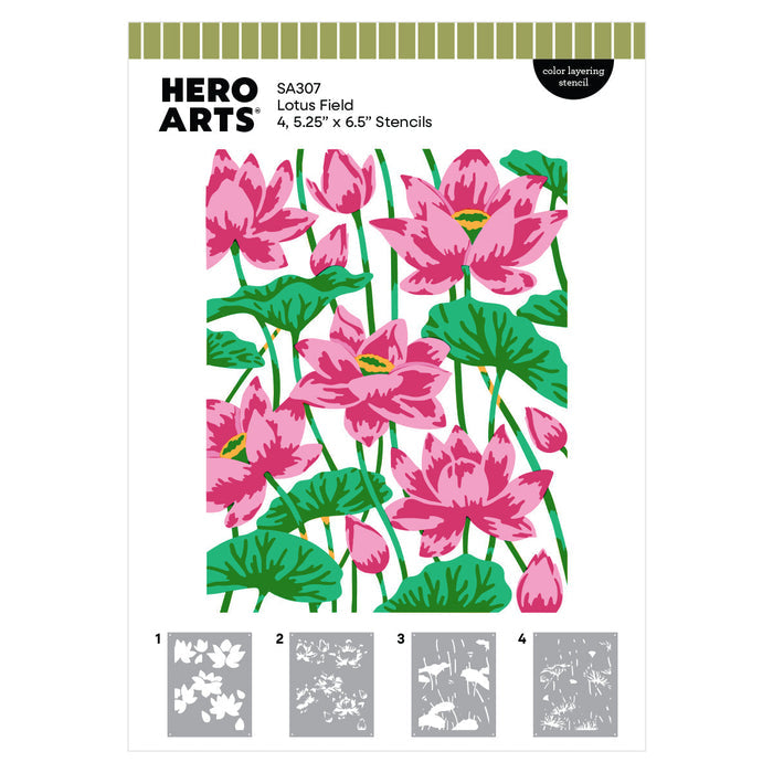 Lotus Field Layering Stencil Set