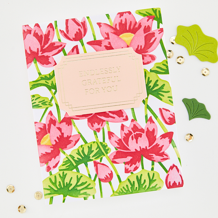 Lotus Field LetterPress + Foil Plate & Stencil Bundle