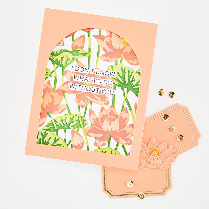 Lotus Field LetterPress + Foil Plate & Stencil Bundle