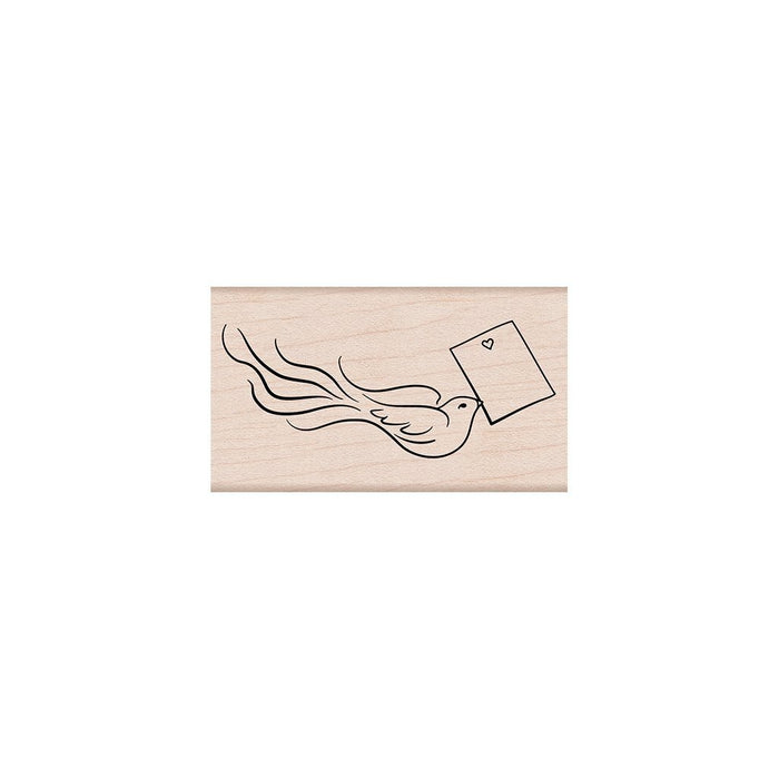 Love Note Bird Woodblock Stamp