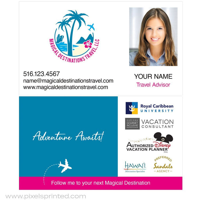 Magic Travel business cards PixelsPrinted