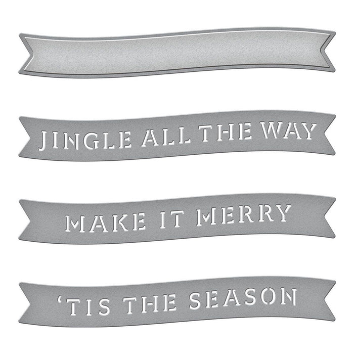 Make It Merry Sentiments Etched Dies