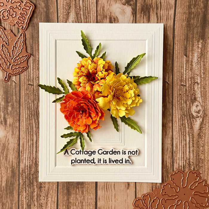Marigold Etched Dies by Susan Tierney-Cockburn