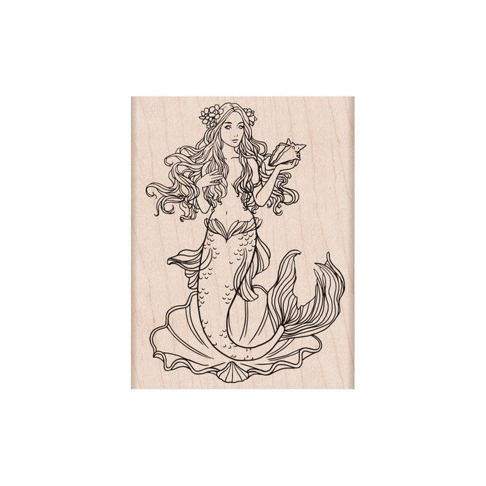 Mermaid Woodblock Stamp