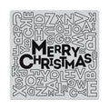 Merry Christmas Letter Bold Prints Cling Stamp