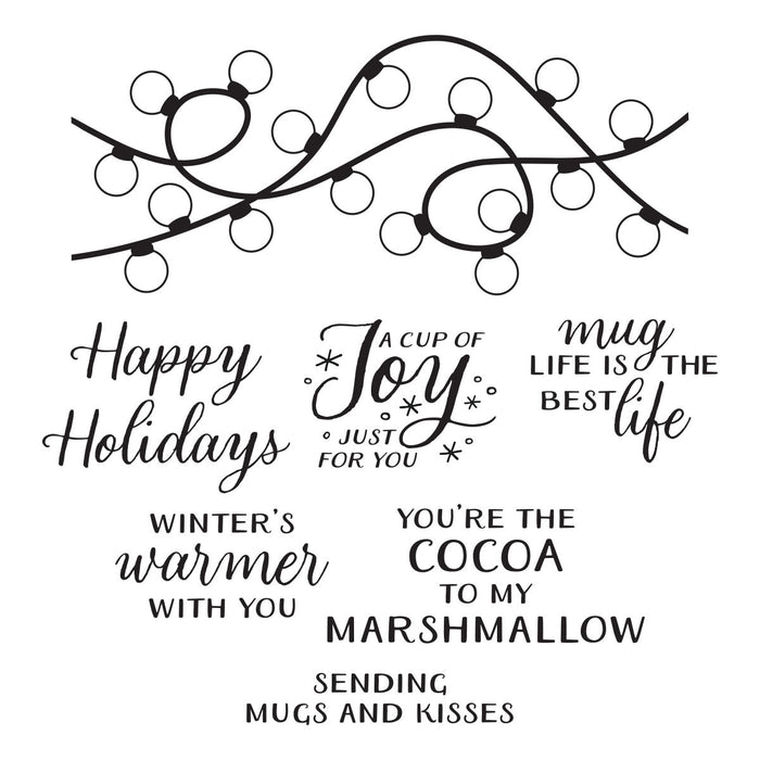 Merry Mugs and Kisses Die, Stamp & Stencil Bundle