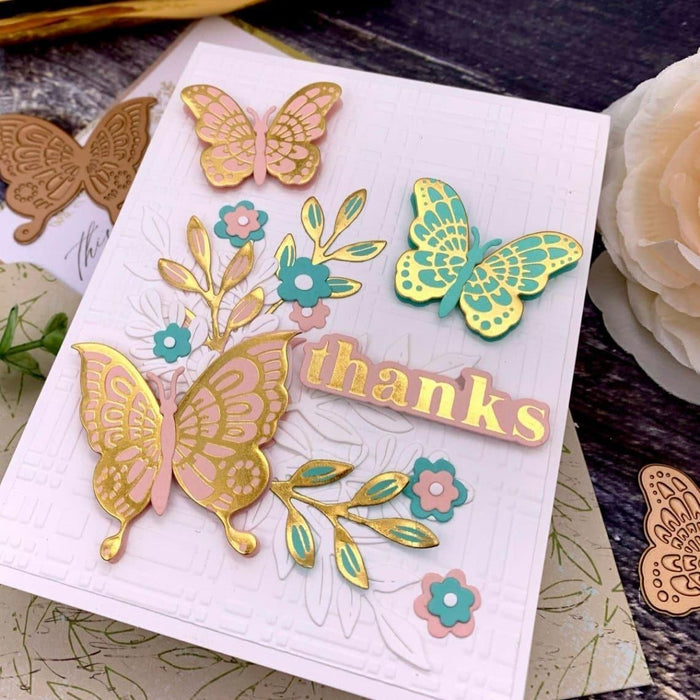 Mini Blooms and Sprigs Etched Dies from the Slimline Collection (S2-314) Natasha Vacca Example 1