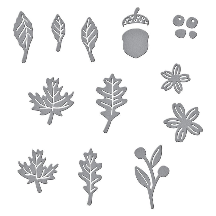 Mini Fall Blooms Etched Dies from the Fall Traditions Collection (S2-321) Colorization