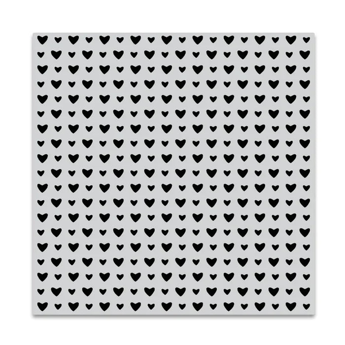 Mini Hearts Bold Prints Cling Stamp