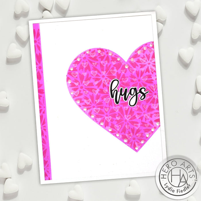 Mini Hearts Bold Prints Cling Stamp