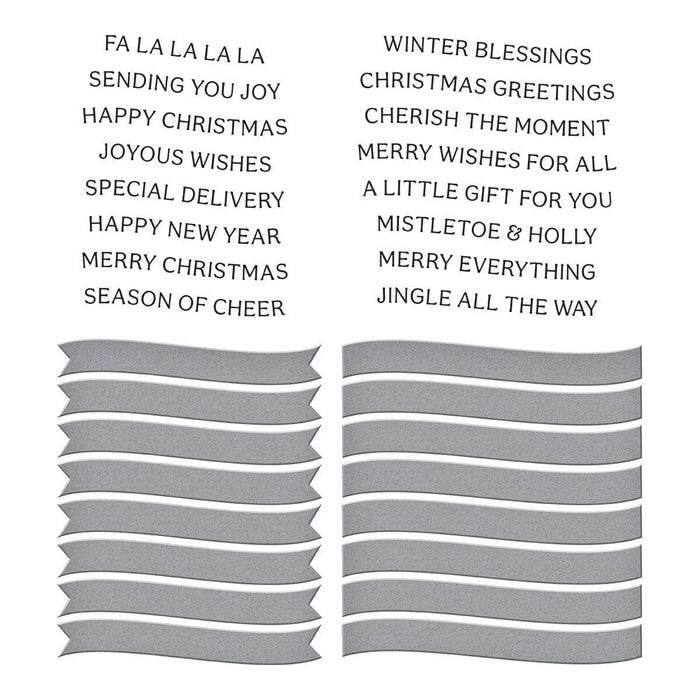 Mistletoe Greetings Press Plate & Die Set