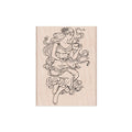 Mocha Maiden Woodblock Stamp