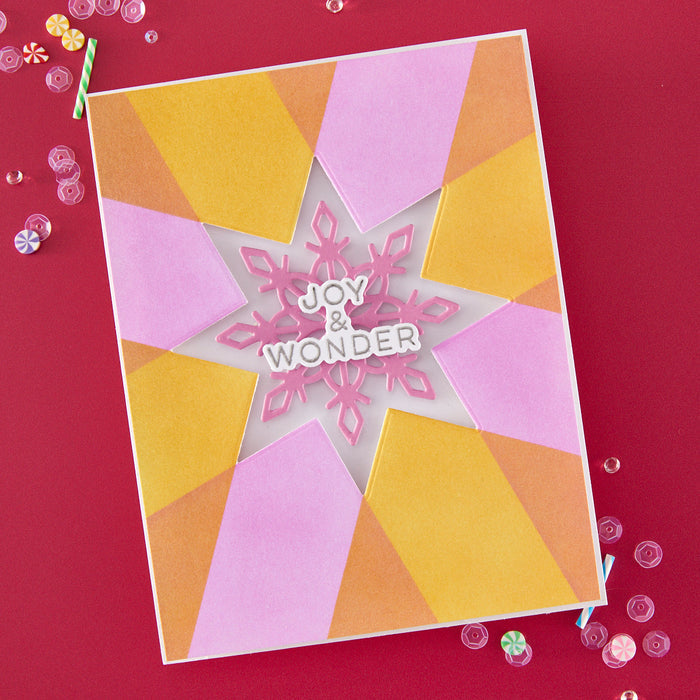 Modern Holiday Greetings Stamp & Cut Set