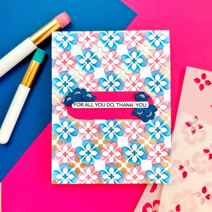 Mosaic & Quilted Memories -  Stencil of the Month