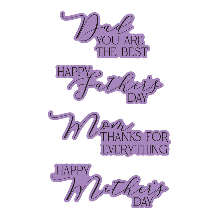 Mother's & Father's Day Sentiments Press Plate